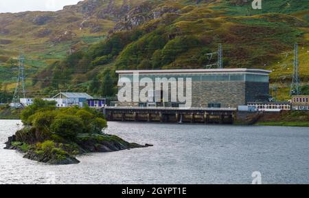 La centrale hydroélectrique du réservoir Tanygrisiau, Blaenau Ffestinog LL41 3TA Banque D'Images