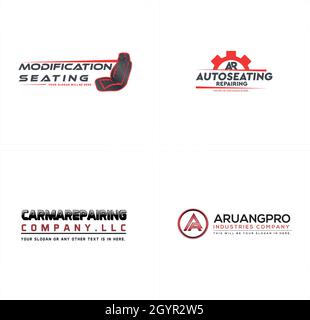 Modification de la réparation de la conception du logo automobile Illustration de Vecteur