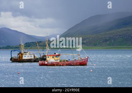 Ullapool Harbour deux Banque D'Images