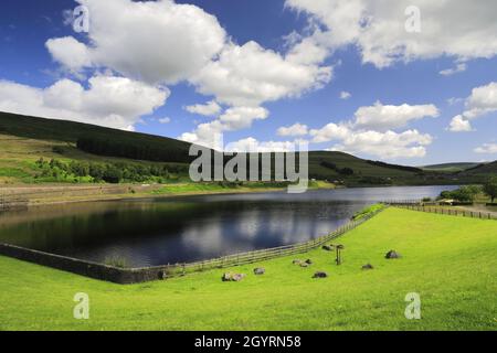 The Woodhead Reservoir, Longdendale, Derbyshire, Angleterre Banque D'Images