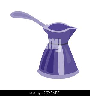 Icône d'une machine à café de base, illustration vectorielle bleue Illustration de Vecteur