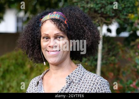 Cheltenham Literature Festival, Royaume-Uni - samedi 9 octobre 2021 - Bernardine Evaristo auteur et universitaire le jour 2 du Festival - le Festival se déroule jusqu'au dimanche 17 octobre.Photo Steven May / Alamy Live News Banque D'Images