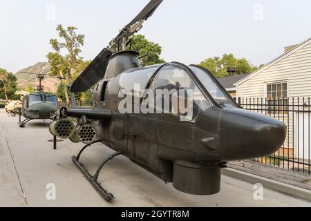 Un hélicoptère d'attaque Bell AH-1G Cobra à ft.Musée Douglas dans l'Utah. Banque D'Images