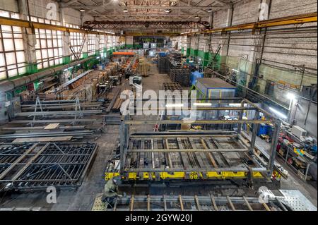 Usine pour l'assemblage de structures métalliques Banque D'Images