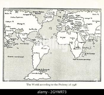 Cette carte de Giacomo Gastaldi (c 1500 – c 1565) était un cartographe italien important.Il est connu pour sa publication de 1548 de la Géographie de Ptolémée, l'œuvre dans laquelle cette carte a été publiée. Banque D'Images