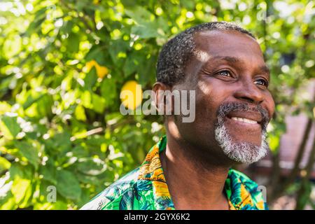 Portrait d'un homme afro-américain âgé Banque D'Images