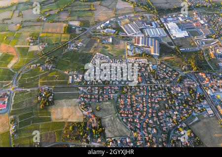 Ville de Belleville sur Saone dans le Beaujolais en France Banque D'Images