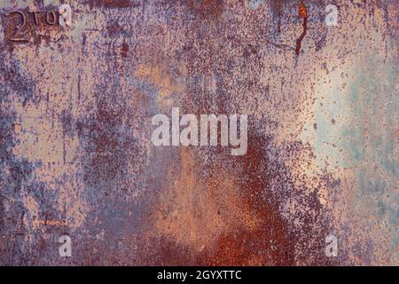 Texture de la surface du métal industriel taché de rouille Banque D'Images