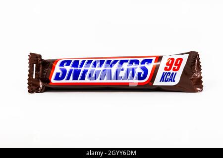 Snack-bar chocolat Snickers 99kcal Banque D'Images