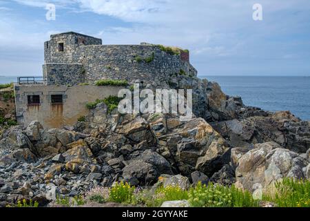 Fort Doyle, baie de Fontenelle, Guernesey, îles Anglo-Normandes Banque D'Images