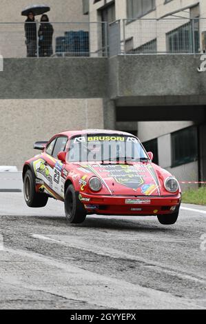 Circuit urbain de Saint-Marin, Saint-Marin, République de Saint-Marin, 08 octobre 2021, BONAFE' ALESSANDRO (ITA) PONTINI MICHELE (ITA) - PORSCHE 911 1975 H4 Banque D'Images