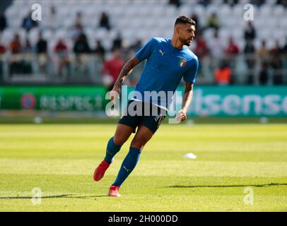 Turin, Italie.10 octobre 2021.Emerson (Italie) lors de la Ligue des Nations de l'UEFA, troisième place de match de football entre l'Italie et la Belgique le 10 octobre 2021 au stade Allianz à Turin, Italie - photo Nderim Kacili/DPPI crédit: DPPI Media/Alay Live News Banque D'Images