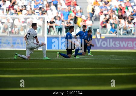 Turin, Italie.10 octobre 2021. Lors de la Ligue des Nations de l'UEFA, troisième place du match de football entre l'Italie et la Belgique le 10 octobre 2021 au stade Allianz de Turin, Italie - photo Nderim Kacili/DPPI crédit: DPPI Media/Alay Live News Banque D'Images