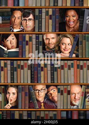 JONATHAN BANKS, JIM RASH, KEN JEONG, JOEL MCHALE, JOHN OLIVER,GILLIAN JACOBS, ALISON BRIE, YVETTE NICOLE BROWN, DANNY PUDI ET DONALD GLOVER DANS LA COMMUNAUTÉ (2009), DIRIGÉ PAR JOE RUSSO.Crédit : UNIVERSAL MEDIA STUDIOS / Album Banque D'Images