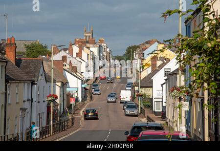 Honiton, Devon, Angleterre, Royaume-Uni.2021. Vue générale de la ville historique de Honiton connue pour la fabrication de dentelle il y a de nombreuses années. Banque D'Images