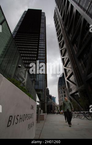 One Bishopsgate Plaza, Bishopsgate London, tour résidentielle et complexe hôtelier Banque D'Images