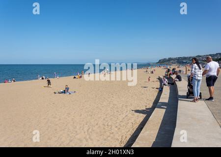 Beach Promenade, Colwyn Bay (Bae Colwyn), Conwy County Borough, pays de Galles, Royaume-Uni Banque D'Images