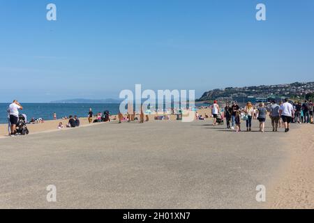 Beach Promenade, Colwyn Bay (Bae Colwyn), Conwy County Borough, pays de Galles, Royaume-Uni Banque D'Images