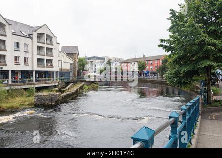 Rivière Garavogue de Rockwood Parade, AbbeyQuarter, Sligeach (Sligeach), comté de Sligo, République d'Irlande Banque D'Images