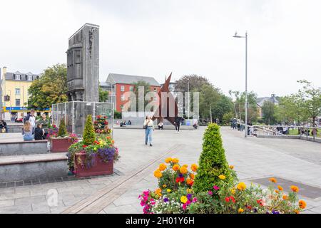 Eyre Square (John F. Kennedy Memorial Park), Centre ville, Galway (Gaillimh), Comté de Galway, République d'Irlande Banque D'Images