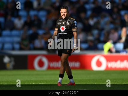 Coventry, Royaume-Uni.10 octobre 2021.Rugby, premier ministre.Wasps V Northampton Saints.Coventry Building Society Arena.Coventry.Jacob Umaga (Wasps).Credit: Sport en images/Alamy Live News Banque D'Images