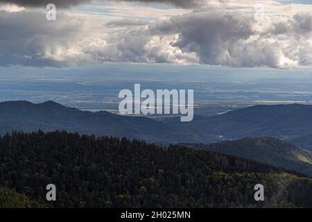 Paysage des Vosges près de Saint-Amarin, France Banque D'Images