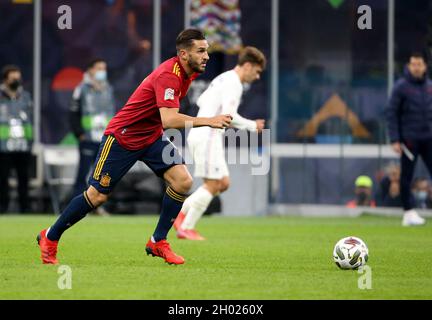 Milan, Italie.10 octobre 2021.Koke d'Espagne lors du match de football final de la Ligue des Nations de l'UEFA entre l'Espagne et la France le 10 octobre 2021 au stade Stadio San Siro à Milan, Italie - photo Jean Catuffe / DPPI crédit: DPPI Media/Alay Live News Banque D'Images