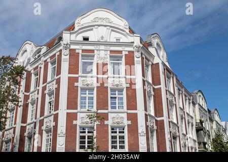 Maison d'angle dans le style Wilhelmine à hambourg Banque D'Images