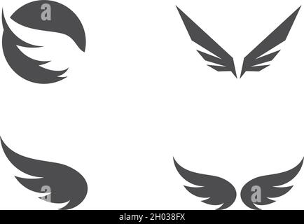 Vecteur de modèle de logo Falcon Wing Illustration de Vecteur