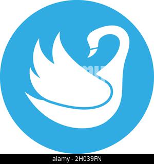 Logo vectoriel Modèle Swan illustration design Illustration de Vecteur