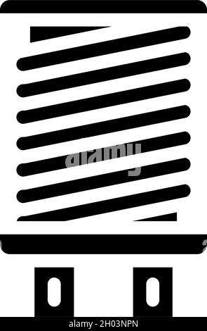 illustration du vecteur de l'icône du glyphe électromagnétique de l'antenne Illustration de Vecteur