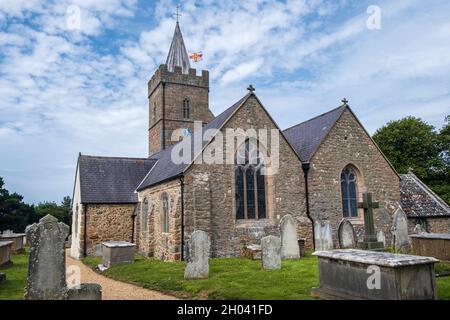 Église Saint-Sauveur, Saint-Sauveur, Guernesey, Îles Anglo-Normandes Banque D'Images