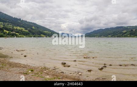 Paysage autour de la grosse Alpsee, un lac près d'Immenstadt en Bavière, Allemagne Banque D'Images