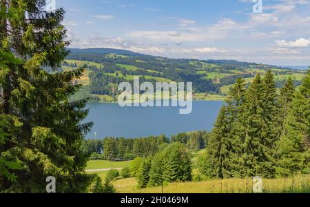 Paysage autour de la grosse Alpsee, un lac près d'Immenstadt en Bavière, Allemagne Banque D'Images