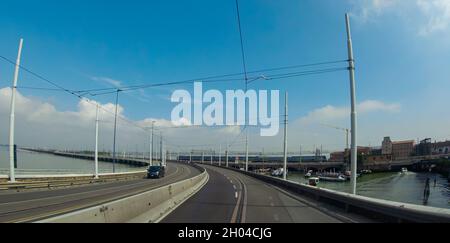 Photo de l'autoroute sur la route de Venise Italie Banque D'Images