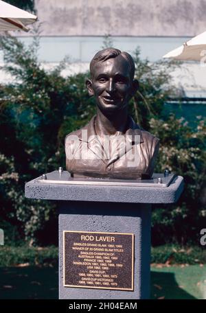 Statue du joueur australien de tennis Rod laver, années 1990 Banque D'Images