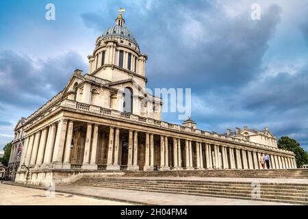 Queen Mary court au Old Royal Naval College, Greenwich, Londres, Royaume-Uni Banque D'Images