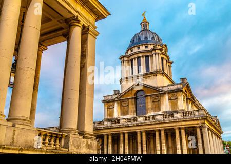 King William court et Queen Mary court au Old Royal Naval College, Greenwich, Londres, Royaume-Uni Banque D'Images