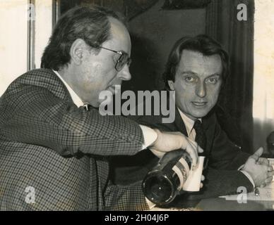 Homme d'affaires et directeur italien Luca Cordero di Montezemolo (à droite), années 1980 Banque D'Images