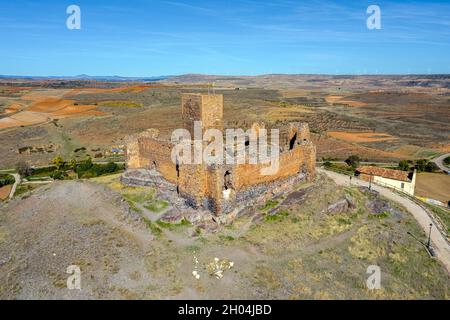 Château de Trasmoz, forteresse médiévale du XIIIe siècle, région de Tarazona, province de Saragosse, Espagne.Vue arrière Banque D'Images