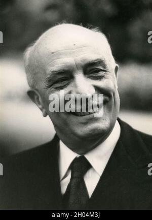 Homme politique italien PM Amintore Fanfani, années 1980 Banque D'Images