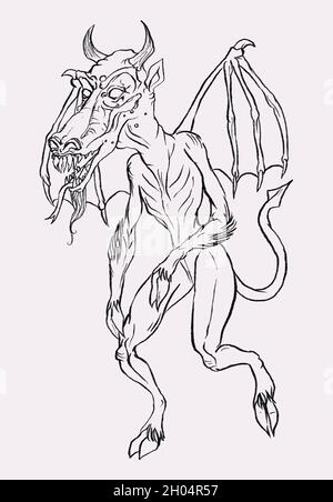 L'illustration de Jersey Devil Banque D'Images