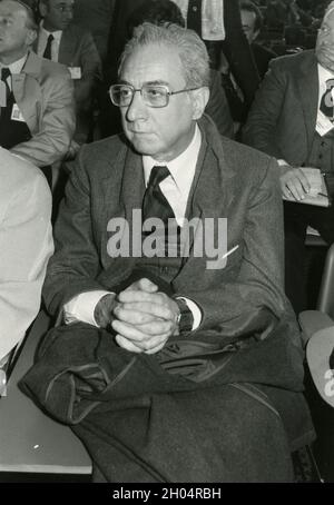 Président de la République italienne et homme politique Francesco Cossiga, années 1980 Banque D'Images