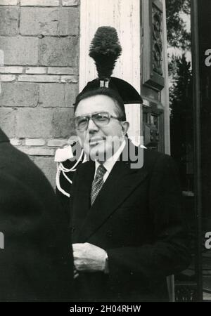 Homme politique italien et PM Giulio Andreotti, années 1980 Banque D'Images