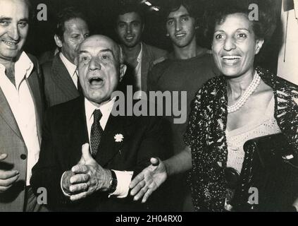 Homme politique italien PM Amintore Fanfani, années 1980 Banque D'Images