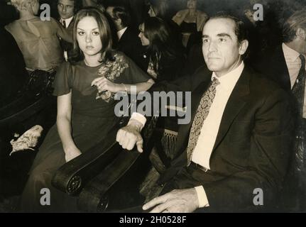 Le film italien et acteur de scène Vittorio Gassman et l'épouse actrice Diletta d'Andrea, années 1970 Banque D'Images
