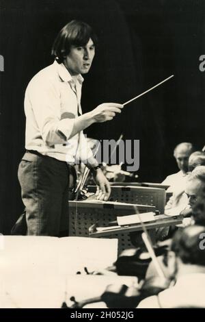 Chef d'orchestre italien Claudio Abbado, années 1960 Banque D'Images