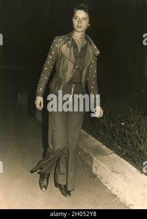 Actrice italienne-américaine, auteur, et modèle Isabella Rossellini, années 1970 Banque D'Images