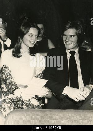 Actrice italienne-américaine, auteur, et modèle Isabella Rossellini et Robertino Rossellini, années 1970 Banque D'Images