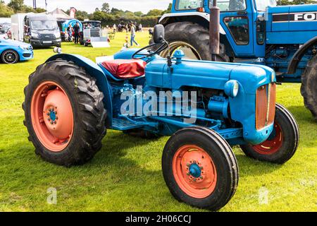 A 1960 Fordson Dexta Vintage Tractor, N° d'enregistrement : WNR 669, au match de labour de Chew Stoke, Bristol UK 19-09-2021. Banque D'Images